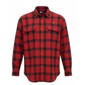 Vtg Tommy Hilfiger Wool Blend Buffalo Plaid Check Pocket Chore‎ Jacket Size XL